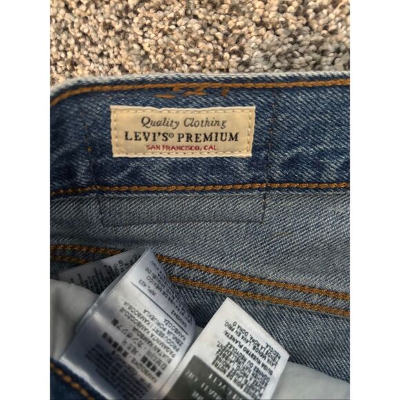 ❤️Levi’s NWT Iconic Long Contrast Denim Skirt - Picture 11 of 13